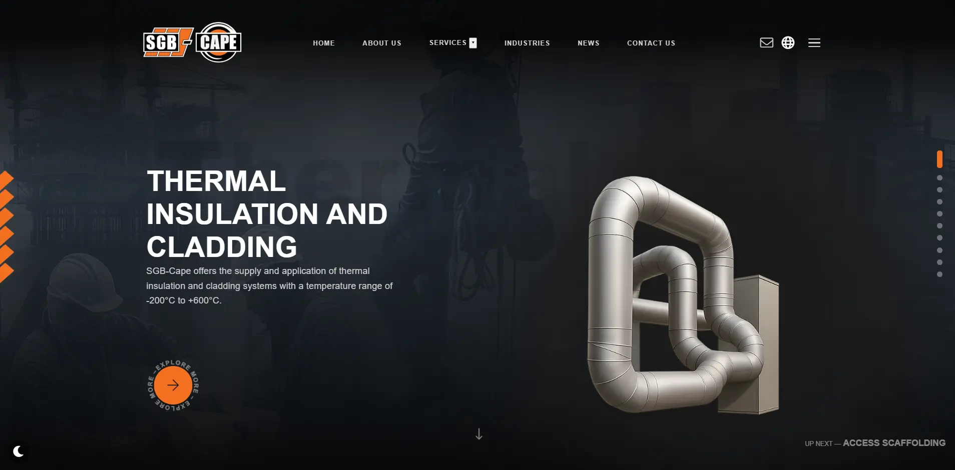 SGB-Cape Industrial Services website